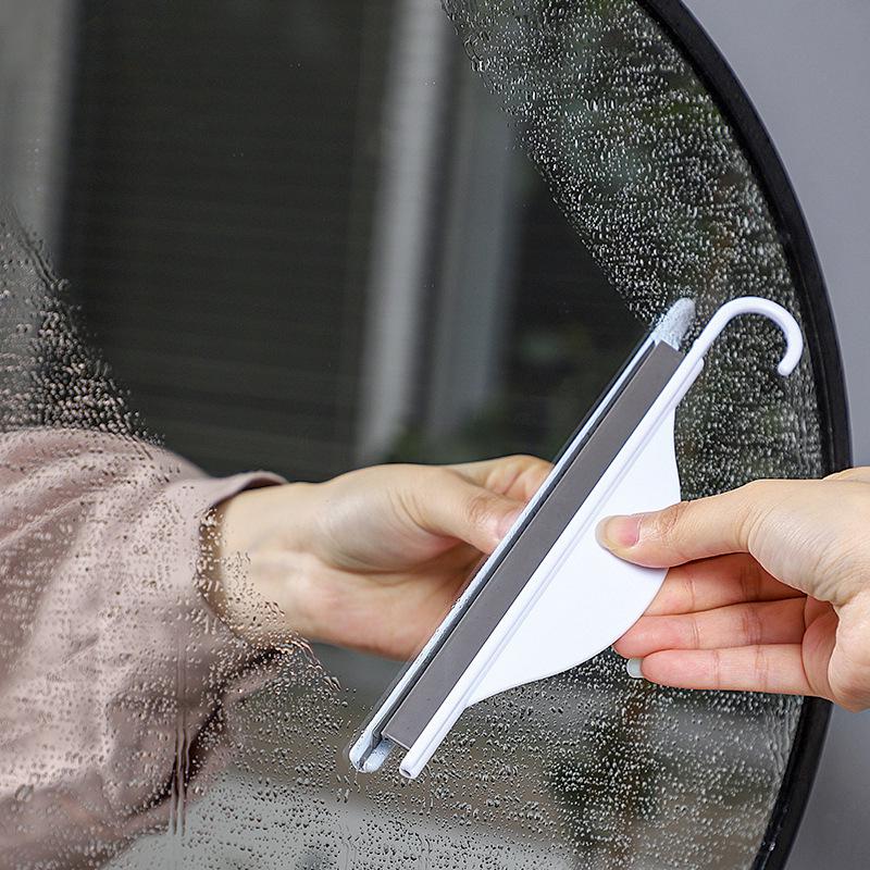 Compact Squeegee & Scraper for Kitchen, Bathroom, and Mirror Cleaning белый