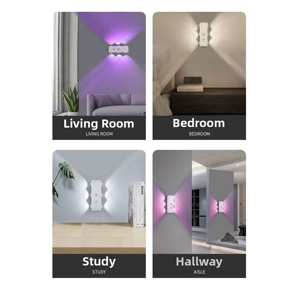 Magnetic Rechargeable Night Light USB Rechargeable Under Cabinet Light RGB Wall Lamp Hallway