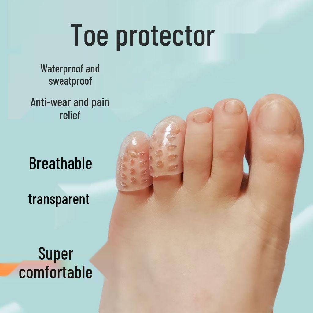 Breathable Silicone Toe Protectors: Prevents Wear, Softens Calluses, & Separates Toes for Comfort In Shoes.
