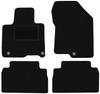 Czarne welurowe dywaniki podłogowe do: Hyundai SantaFe IV SUV (2018-)