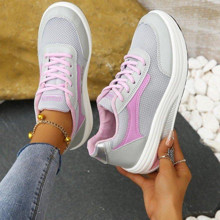 Large size sports single shoes women's spring and summer new breathable mesh lightweight outer wear casual single shoes women