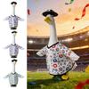 Fußball-Gans-Outfit für 23 Zoll Porzellan-Gans-Statue Fußball-Spieltag Gans Kleidung und Hut Set für Außenbereich Terrasse Rasen Hof Dekoration