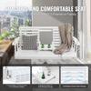 60” Porch Swing Bench Wooden Hanging Outdoor Garden Patio Courtyard White