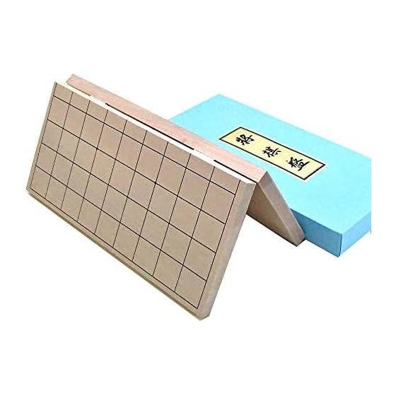 Standard Thickness Folded Shogi Board Set with Handy Wooden Pieces! Shogi Set Shin Katsura No. 6 Folded Shogi Board Set (wooden Shogi Pieces Made of