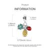 Charms Copper Lucky Clover Pineapple Strawberry Pendants Fit Charms Plata Original Bracelet Beads Women Jewellery Making