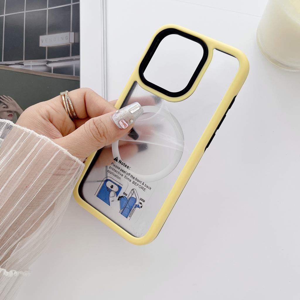 New Color Transparent Magnetic Phone Case For 17 17 Air 17Pro 17 Pro Max For Magsafe Wireless Charge Shockproof Cover Coque