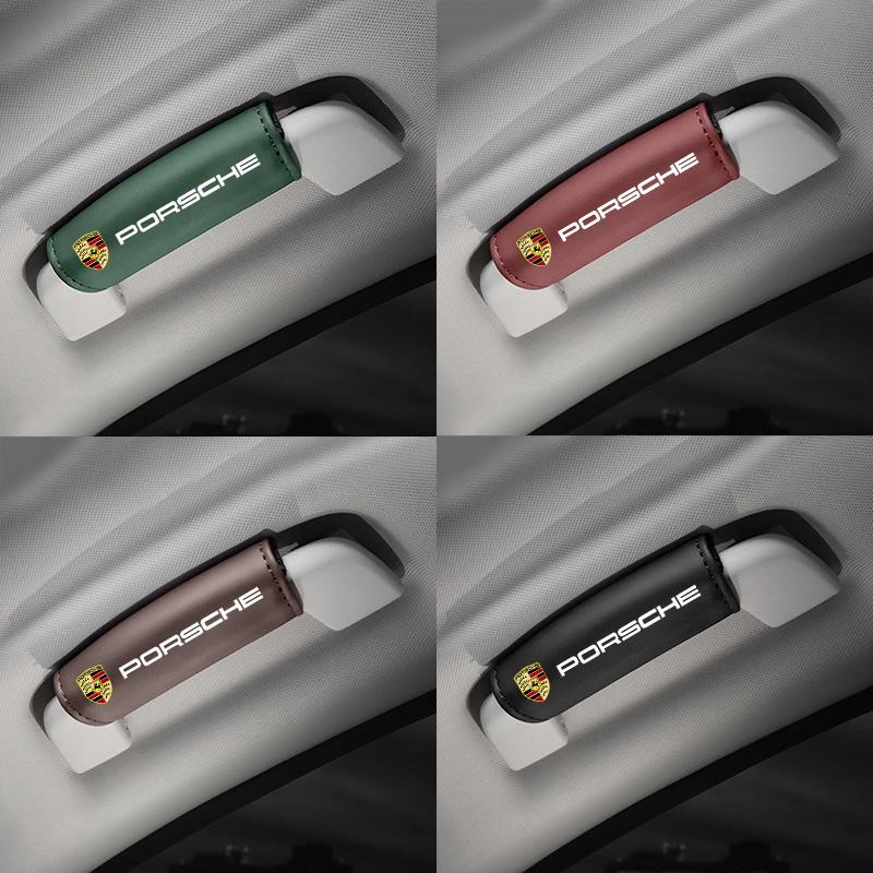 Läder Takarmstöd Handtagsskydd för Porsche Cayenne Panamera Macan 911 718 Taycan Boxster Cayman 918