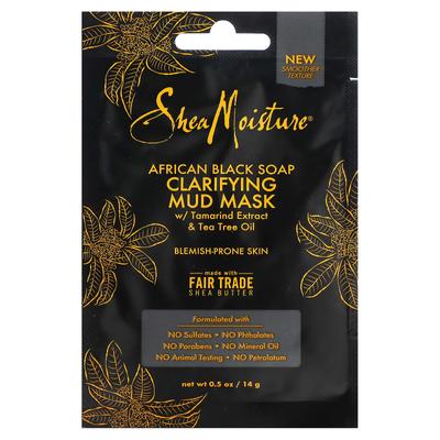 African Black Soap, Clarifying Mud Beauty Mask with Tamarind Extract and Tea Tree Oil, 0.5 Oz (14 G)