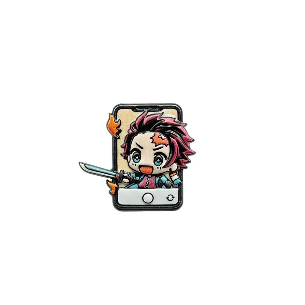 Demon Slayer Anime Brooch Q-Version Alloy Badge Tanjiro Nezuko Zenitsu for Clothes Bags