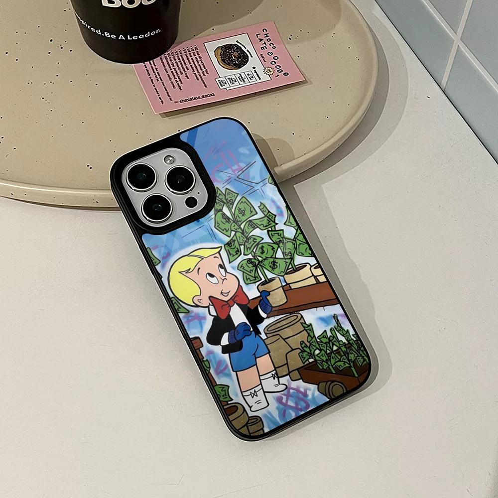 Richie Rich Cartoon Phone Case for Iphone 17 16 15 14 Air 13 12 11 Pro Max Mini Plus Fundas Shell PC+TPU Cover