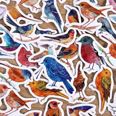 46 Pcs/box Cute Animal Sparrow Decorative Stickers Scrapbooking Diy Stick Label Diary Stationery Album Journal Bird Stickers