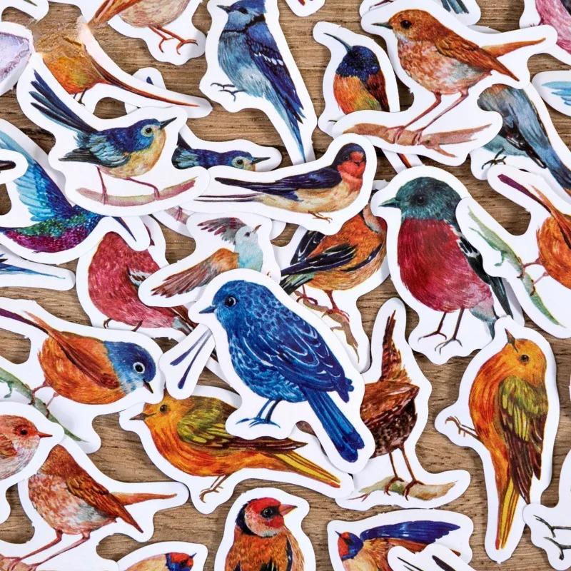 

46 шт./коробка Милые животные Воробей Декоративные наклейки Скрапбукинг Сделай сам Наклейка Этикетка Дневник Канцелярские товары Альбом Журнал Наклейки с птицами