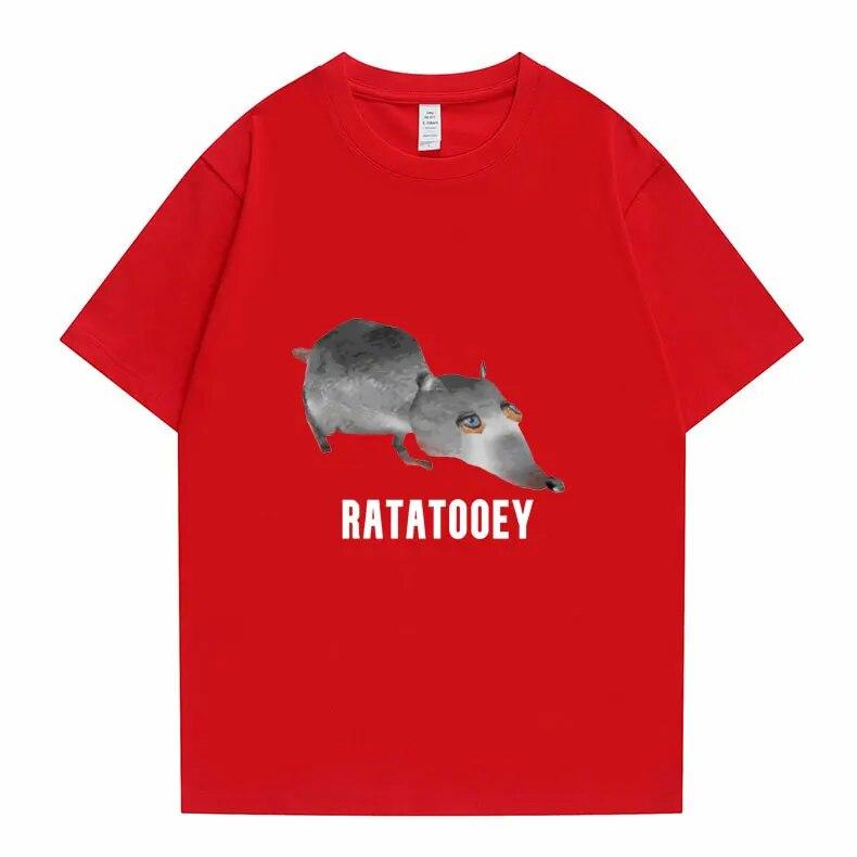 New Harajuku RATATOOEY T Shirts Funny Mouse Print Tshirt Summer Unisex Women Fashion Creative Tees Short Sleeve Unisex LooseT-shirt