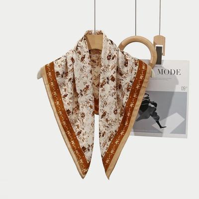 Decorative Simple Texture Silk Scarf Women'S New Style Spring And Autumn Summer Fashion Versatile Headscarf Work Scarf
