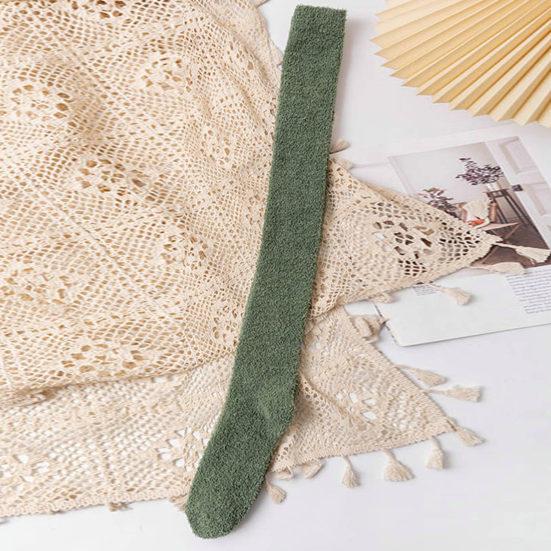 Over Knee Socks Windproof Leg Slimming Washable Winter Thermal Female Long Tube Socks Daily Wear