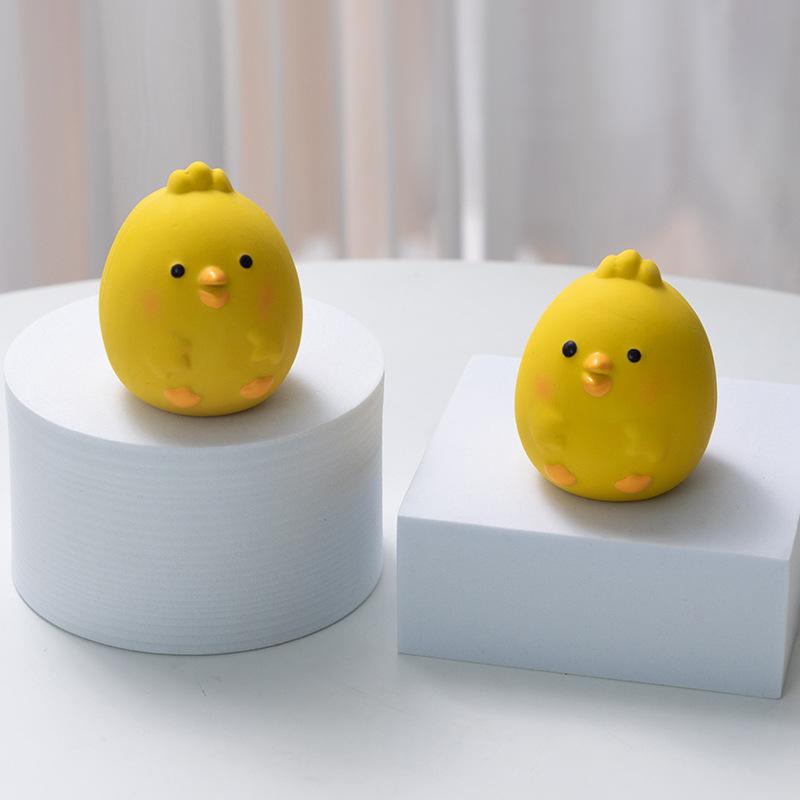 Pet Squeaky Toys Cute Chicken Dog Chewing Rubber Toy Cleaning Tooth Dog Chew Toy For Dogs Bite Resistant Sounder Pet Supplies
