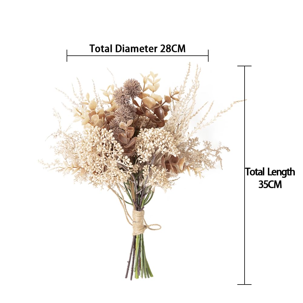 WillingYou Suspension Murale Fleur Séchée Fleur Séchée Artificielle Photo 1 Bouquet Beige, Bouquet, Style, Fleur, Faux, Séance Photo Pré-mariage, Entrée,