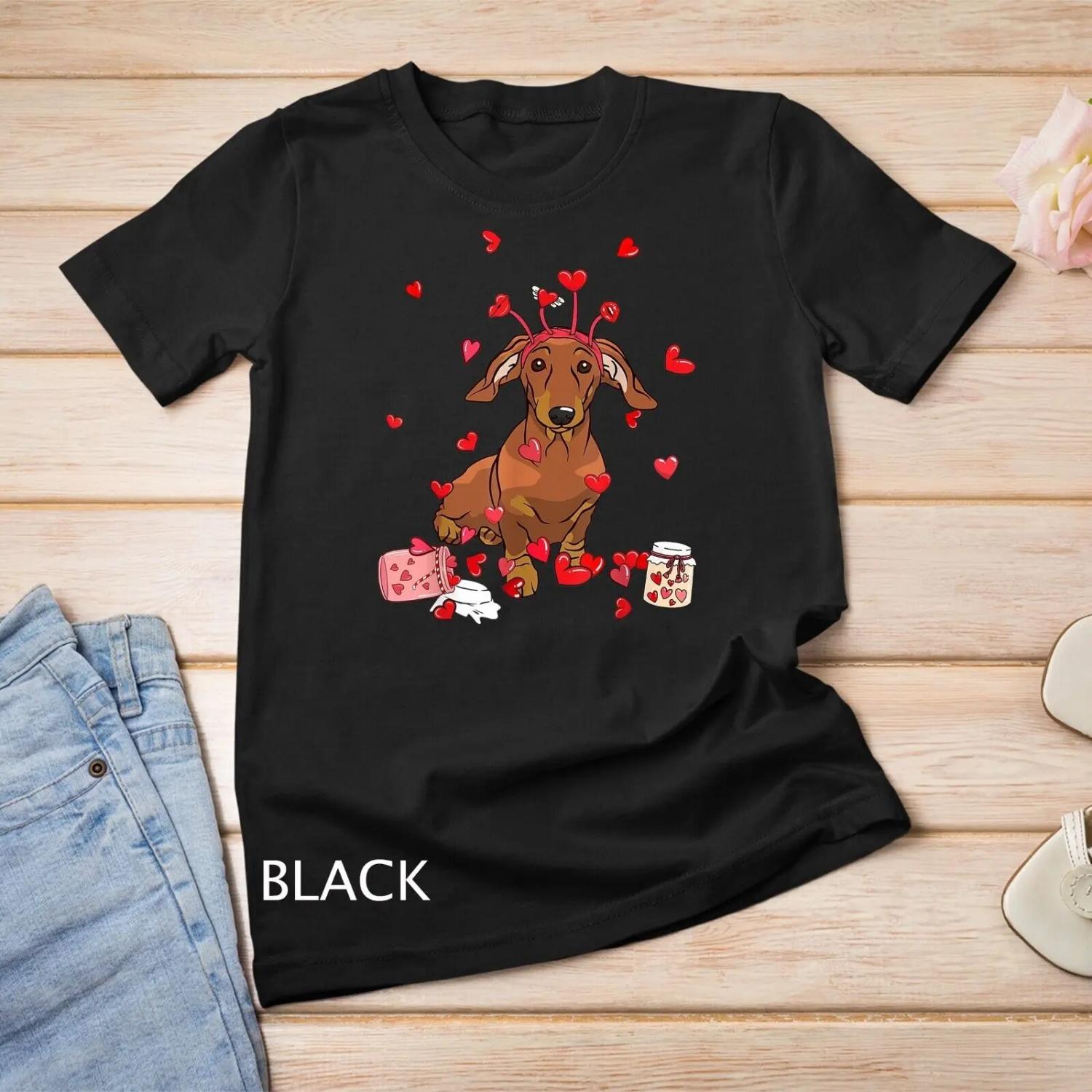 Dog Valentine Cute Dachshund Valentine_s Day T Shirt S