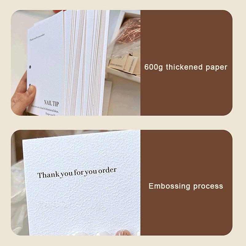 10Pcs Press-On Nail Packaging Display With Tie Bags Handmade False Nail Design Swatch Show Card Manicure Sample Display Salon