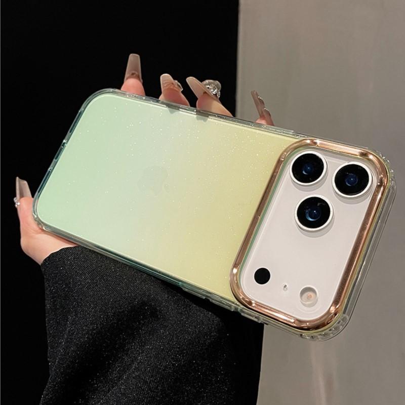 Luxury Glitter Bling Starry Clear Phone Case For iPhone 17 Air 16 14 13 12 11 Pro Max Mini Plus Shockproof Gradient Hard Cover