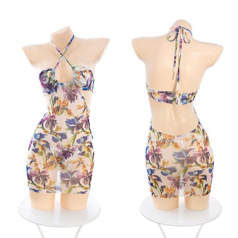 

Сексуальная юбка с глубоким v-образным вырезом и принтом в виде пятна на бедрах, летняя пляжная юбка-подтяжка для девушек с допамином average size