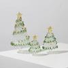 Brushed Glass Snowman Figurines Handcrafted Glass Christmas Decoration  Party Supplies