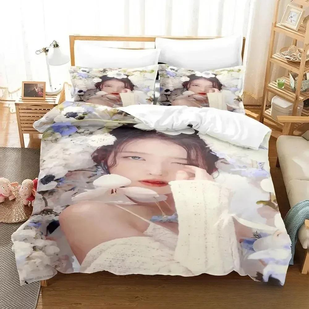 3D Druck Sängerin IU I Ji Eun Bettwäsche Set Bettbezug Bettset Steppdecke Kissenbezug Bettdecke King Queen Größe Jungen Erwachsene Bettwäsche