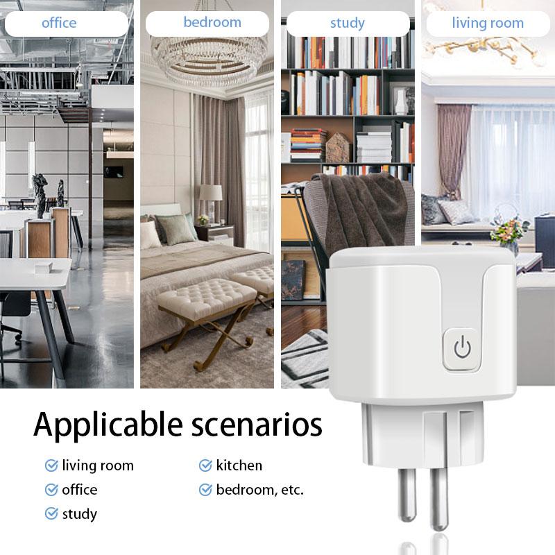 Corui Tuya Wifi Smart Plug 16a/20a Socket Eu Power Monitor Timing Function Support Smart Life App Control Alexa Google Home