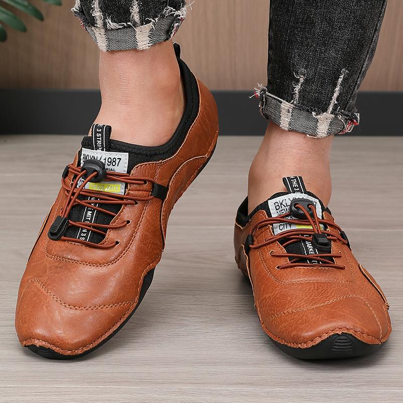 

Fashionable Men s Shoes Elastic Shoelaces Comfortable Durable All Day Walking Shoes Daily Activities Outdoor Work Casual Shoes 40