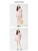 2025 Korean Style Girls' Tie-Dye Short Sleeve Pants Set - Fashionable Big Kid Sports Two-Piece Outfit