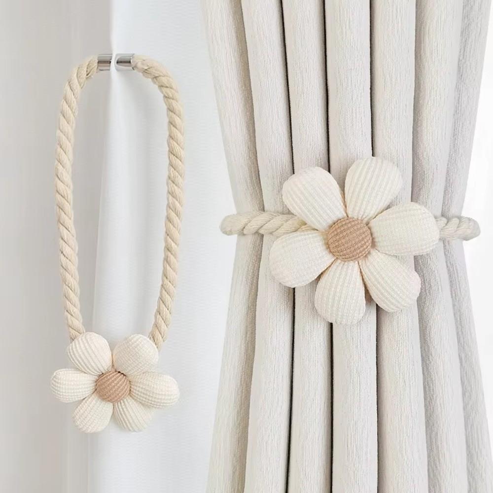 Flower Shape Window Curtain Buckles Magnetic Curtain Rope Holders Home Decoration
