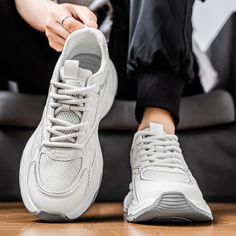Men's Shoes New Large Size Fashion Thick-soled Casual Sports Shoes Men's Sneakers Outdoor Running Punk Shoes Men's Loafers