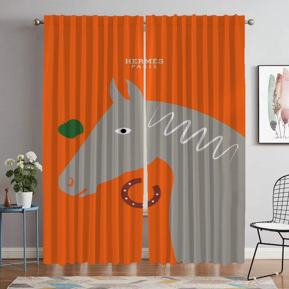 

Window Curtain for Room 2 Panel Hermess Tulle for Bedroom Home Interior Curtains Shades Halloween Decoration Partition Living W60xH90cmx2pcs-CL