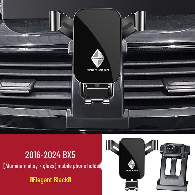Borgward BX5/BX7 Car Phone Holder - Dashboard & Air Vent Mount Black