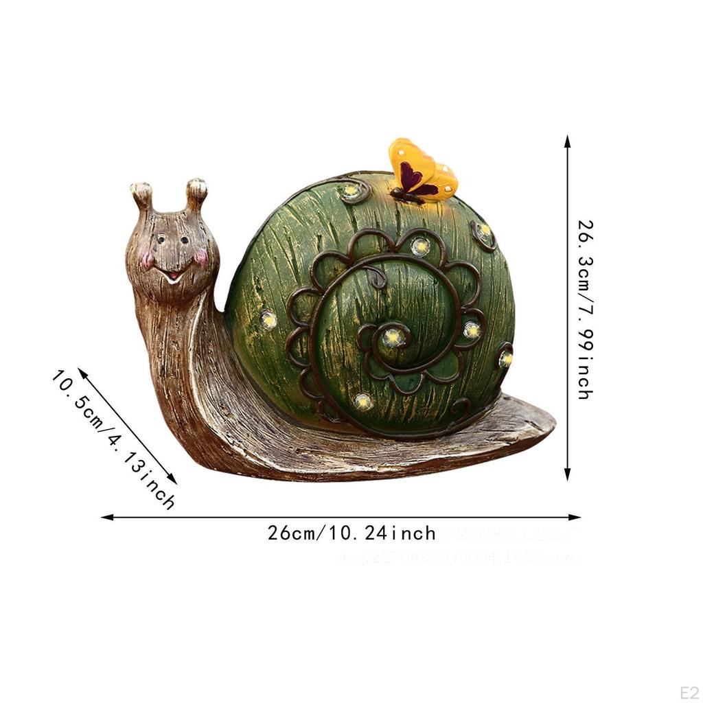 Schnecken-Gartenstatue, Tierfigur mit Solar-Außenlicht, Einweihungsgeschenk, Dekoration