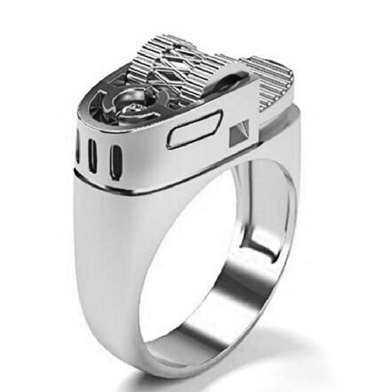 Ring Shape Lighter Alloy Jewelry Accessories Finger Ring Woman Gift Party Outfit