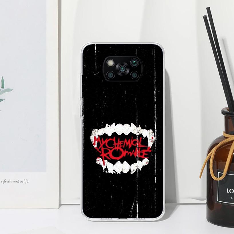 My Chemical Romance MCR Phone Case For Xiaomi Poco X7 X6 X5 M7 M8 Pro F7 Ultra Redmi 15C 15 13C 13 12C 12 10 10C 10A Art Fundas