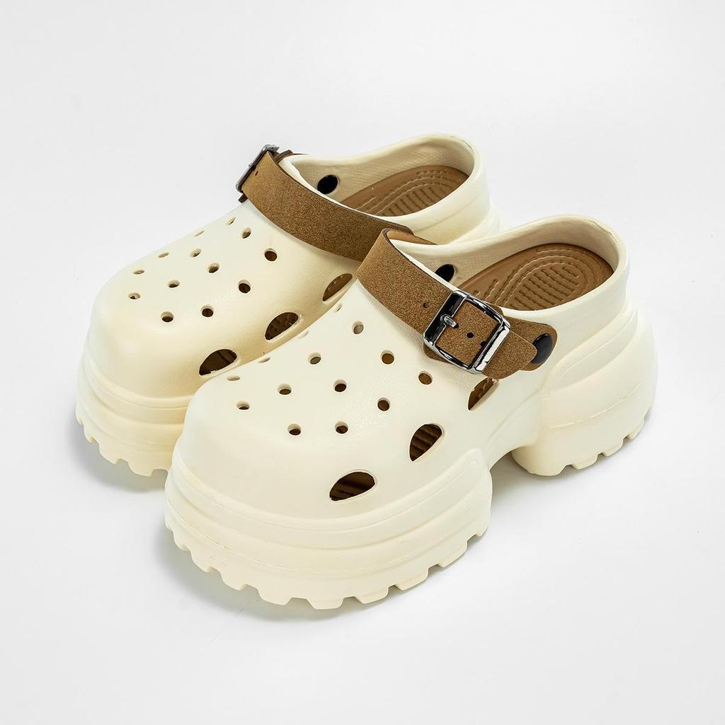 Summer DIY Thick Sole Garden & Beach Sandals with Eva High Heel & Convertible Design