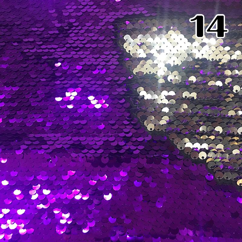 100x130cm Oboustranná 5mm Látka s rybími šupinkami Reverzibilní látka s flitry DIY Řemesla Šití Oděv Boty Pozadí Dekor