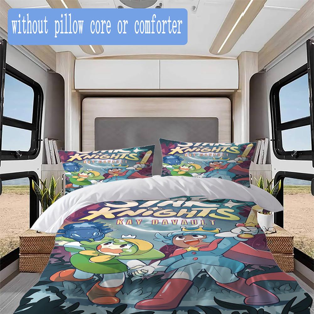 Star Knights Pattern Bedding,Quilt Set Quilt Cover Pillowcase Home Birthday Gift (1*duvet cover+2*pillowcase,without core)ASJT261020092