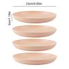 23cm Round Salad Dessert Dinner Plate Stackable Unbreakable Reusable 4Pcs Wheat Straw Dish Microwave Safe Fruit Plate for Dining