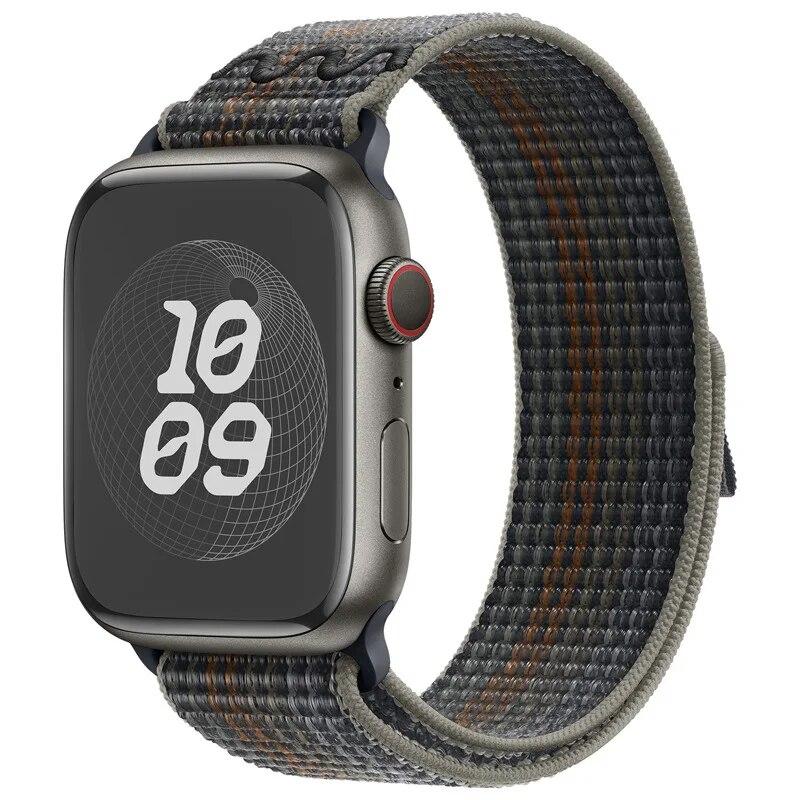 Sports Nylon Strap For Apple Watch Ultra 2 1 49mm Series 9 41mm 45mm Band Loop For iWatch 8 7 6 5 4 3 se 40mm 44mm 42mm Bracelet
