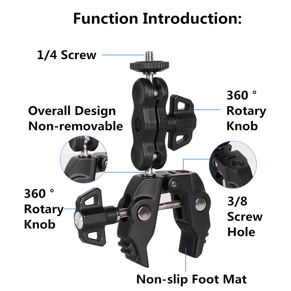 For Insta 360 X4 X5 X3 Go Pro 13 12 11 10 9 8 DJI Bicycle Motorcycle Selfie Stick Monopod Mount Handlebar Bracket Accessories