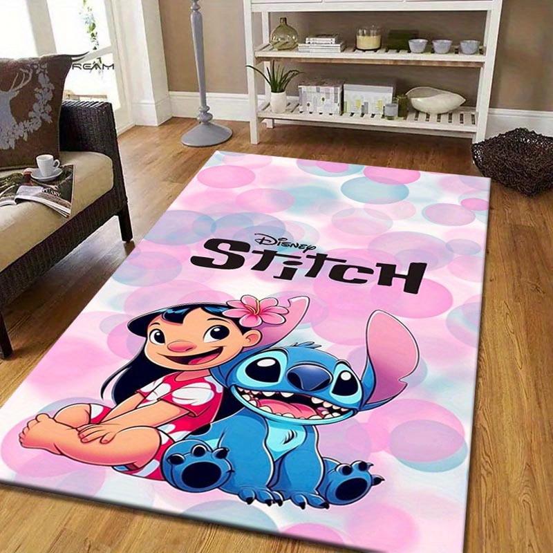 

1pc Disney Stitch and Lilo Pattern Area Rug Soft Flannel Floor Mat for Living Room, Bedroom, Sofa Coffee Table Floor Mat, Machine Washable 60cm by 90cm