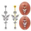 Clip Design Papillon Nombril Acier Inoxydable Anneaux de Nombril Sans Perçage Accessoire de Mode