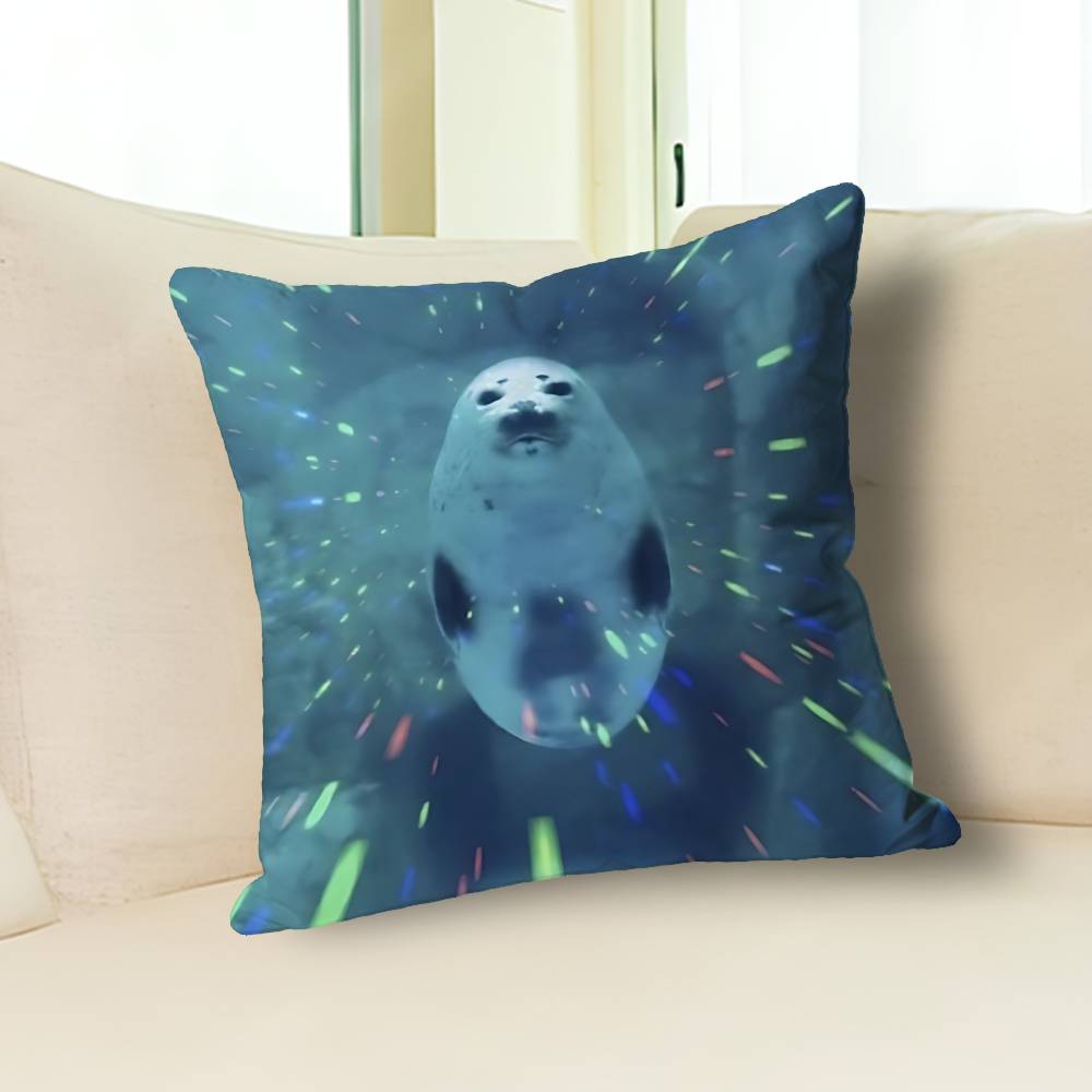 Funny S-Seal Sea Various Sizes Square Pillow Case For Car Home Bedchamber Decor Custom Valentine gift