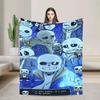 Undertale Sans Game Blanket Cover Flannel  Soft Throw Blanket for Bed Bedspread