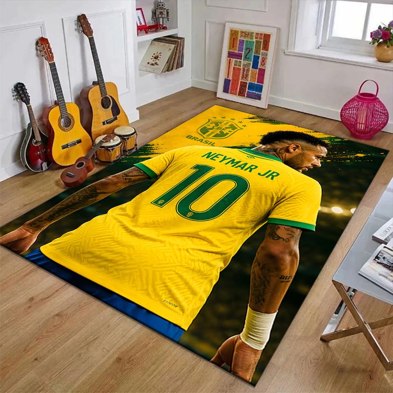 1pc Neymar12 Design Printed Area Rug Carpet for Bedroom Living Room Home Decor Rugs Mat Non Slip Mat Rug for Bedside