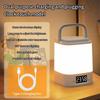Portable Clock Night Light Dimmable Light Desk Lamp Bedside Table Lamp  Bedroom Lighting