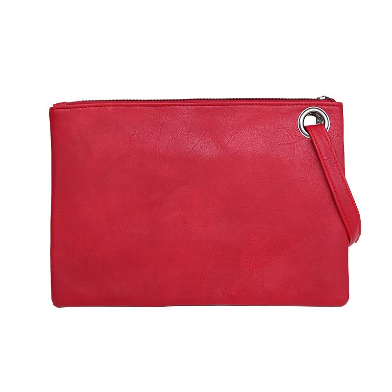 Vintage Day Clutch For Women Solid Color Pu Leather Handbags Female Phone Purse Fashion Wristlet Bags Premium Durable